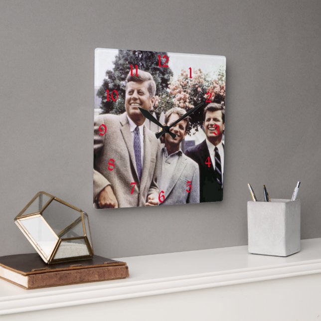 Reloj Cuadrado Kennedy Brothers, Presidente John, Robert y Ted (Oficina)