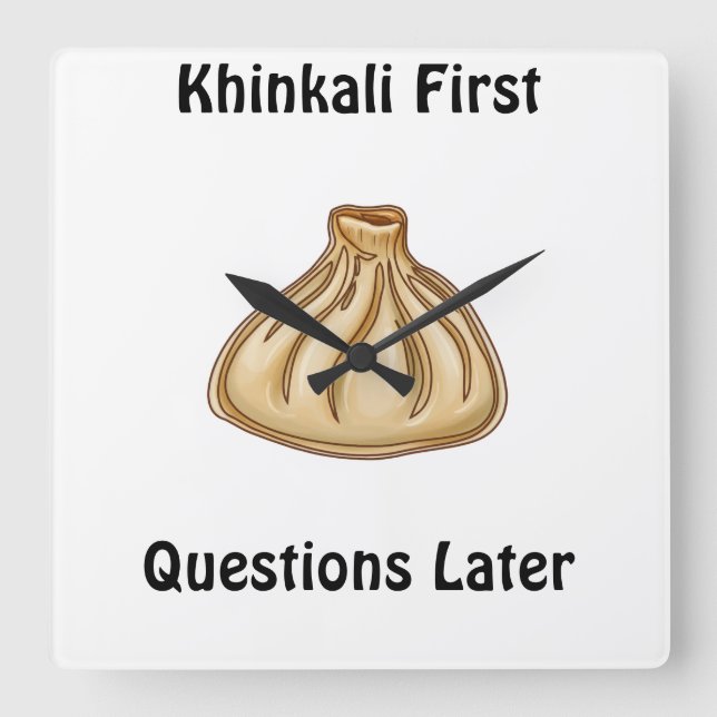 Reloj Cuadrado Khinkali (Anverso)