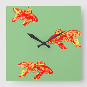 Reloj Cuadrado kingyo rojo