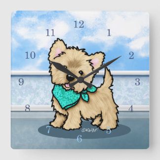 Reloj Cuadrado KiniArt Cutieface Cairn Square Wall Clock