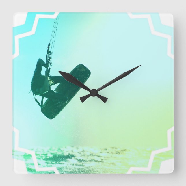 Reloj Cuadrado Kiteboarding Air Clock (Anverso)