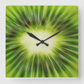 Reloj Cuadrado Kiwi abstracto