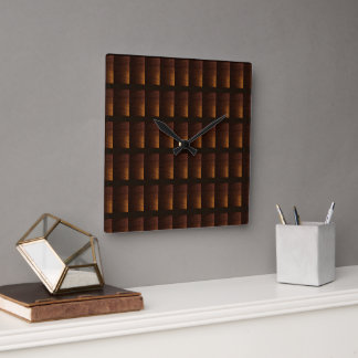 Reloj Cuadrado Knotty Pine Panels