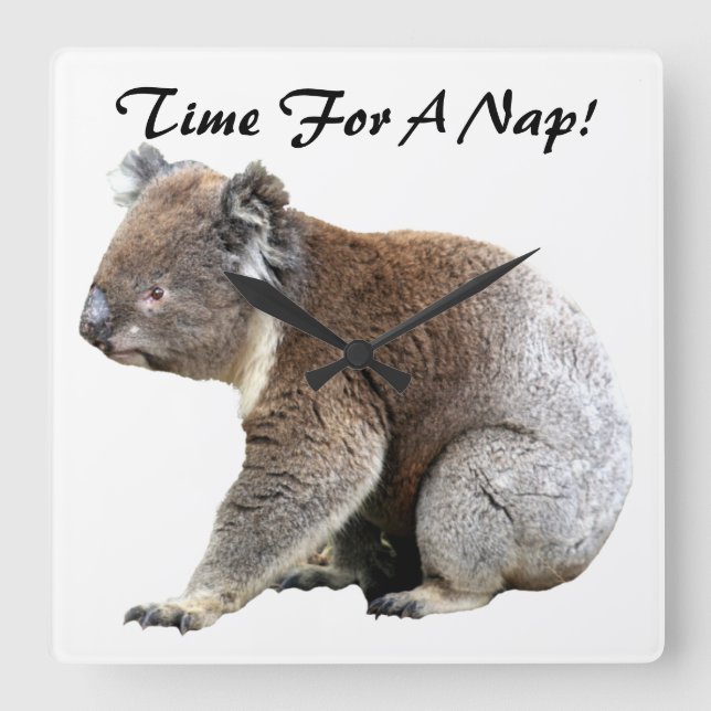 Reloj Cuadrado Koala (Anverso)