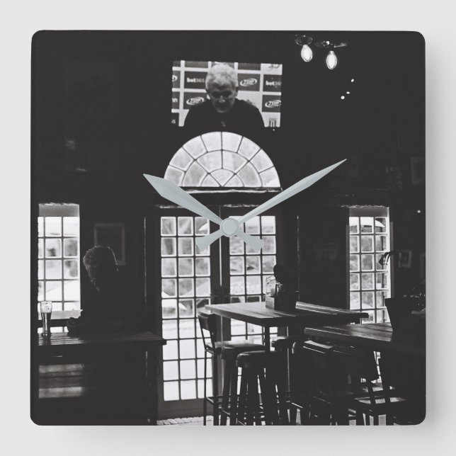 Reloj Cuadrado Kodak Film BNW Bar Beer TV Windows Wall Clock (Anverso)