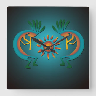 Reloj Cuadrado Kokopelli Sun Southwest Clock