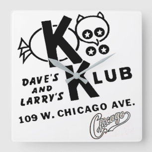 Reloj Cuadrado KOO KOO KLUB, Chicago, Illinois