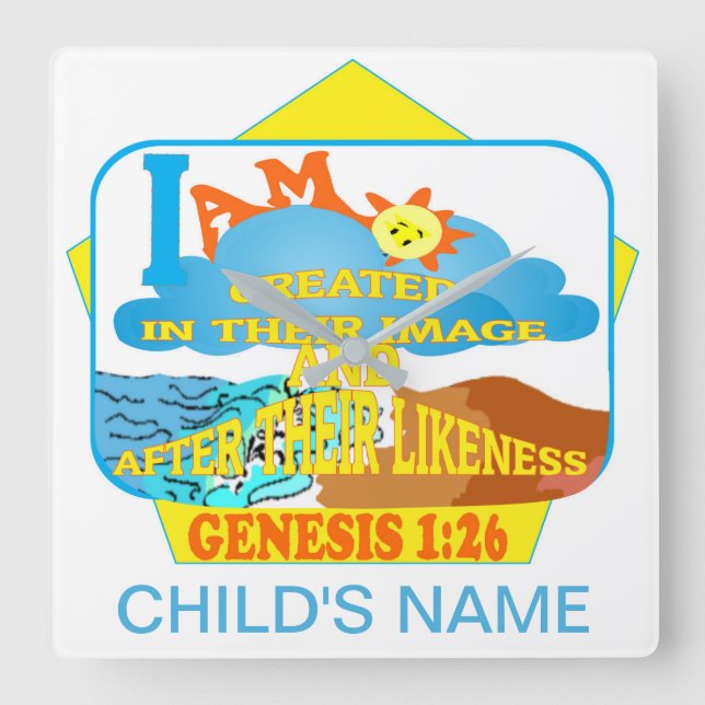 Reloj Cuadrado KOZ Wall Clock -Created In Their Image Eng (Anverso)