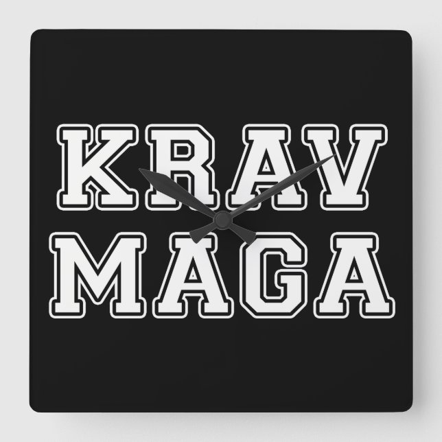 Reloj Cuadrado Krav Maga (Anverso)