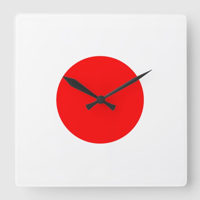 Reloj Cuadrado La bandera de Japón (Anverso)
