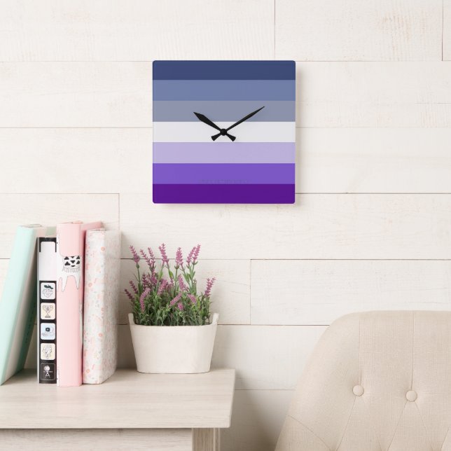 Reloj Cuadrado La Bandera del Orgullo Lesbiano de SlipperyJoe reg (Sala de lectura)