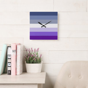 Reloj Cuadrado La bandera del orgullo lésbico carnicero de Slippe