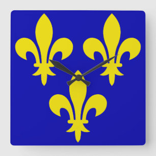 Reloj Cuadrado La bandera medieval de Francia