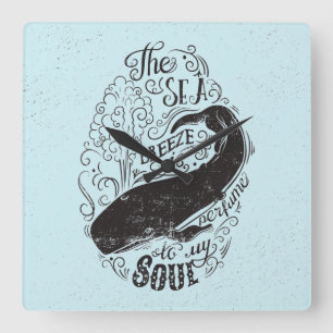 Reloj Cuadrado La Brisa Del Mar Es Perfume