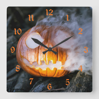 Reloj Cuadrado La cabeza de la calabaza del jinete sin cabeza est