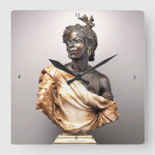 Reloj Cuadrado La Capresse des Colonies Pared Clock