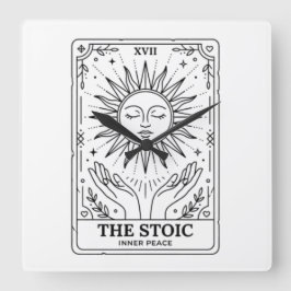 Reloj Cuadrado La Carta de Tarot del Estoico