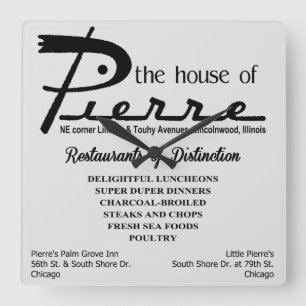 Reloj Cuadrado la casa de Pierre, Lincoln & Touhy, Lincoln, Linco