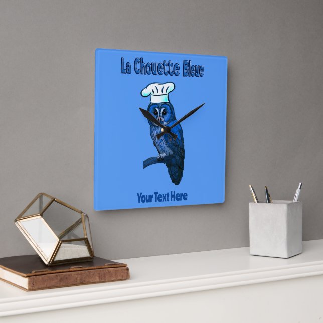 Reloj Cuadrado La Chouette Bleue Cafe (Oficina)