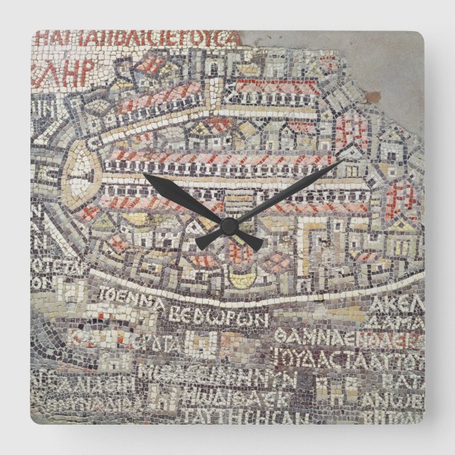 Reloj Cuadrado La ciudad de Jerusalén y sus alrededores (Anverso)