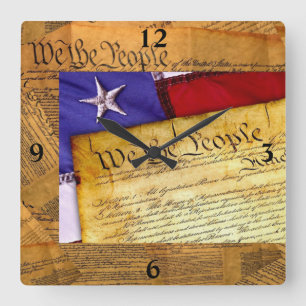 Reloj Cuadrado La Constitución Estadounidense Nosotros, El Pueblo