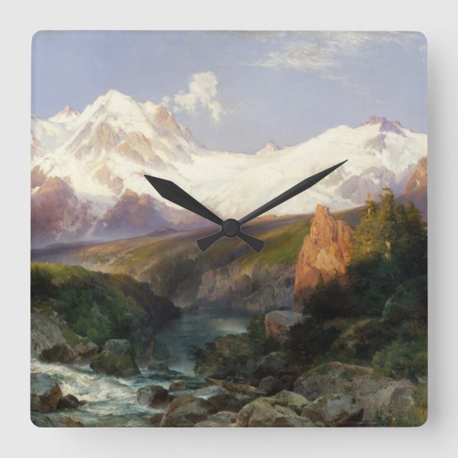 Reloj Cuadrado La cordillera del tetón (Anverso)