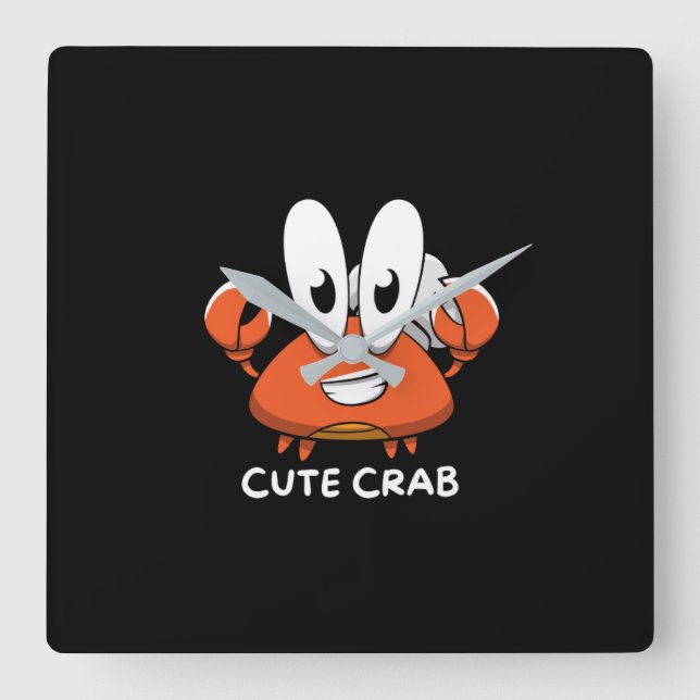 Reloj Cuadrado La Cubata Crabtastica. (Anverso)