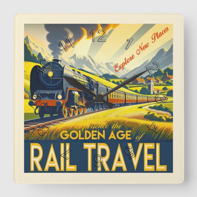 Reloj Cuadrado La Edad de Oro - Bordeada (Anverso)