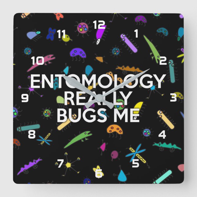 RELOJ CUADRADO LA ENTOMOLOGÍA REALMENTE ME FASTIDIA (Anverso)
