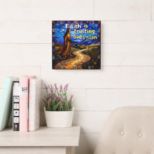 Reloj Cuadrado La fe es confiar en el plan de Dios. Proverbios 3: