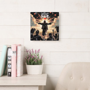 Reloj Cuadrado La fe funciona a través del amor. Galatianos 5:6