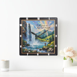 Reloj Cuadrado La fe nos da esperanza y fuerza. Romanos 15:13