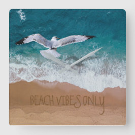 Reloj Cuadrado La Gaviota Costera Sólo Vibes De Playa