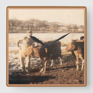 Reloj Cuadrado La granja del abuelo