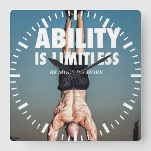 Reloj Cuadrado La Habilidad No Tiene Límites - Motivación De La P