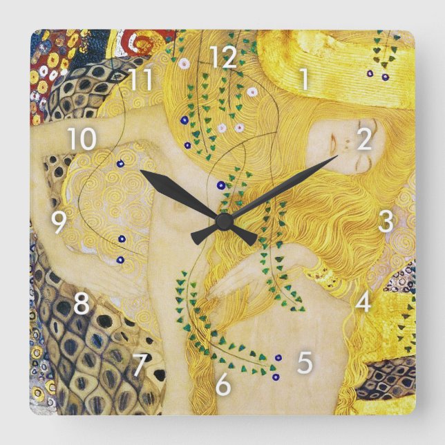 Reloj Cuadrado La Hydra, Gustav Klimt (Anverso)