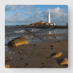 Reloj Cuadrado La isla el   Whitley, Inglaterra de St Mary