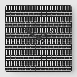 Reloj Cuadrado La letra inicial H del monograma, elige color de