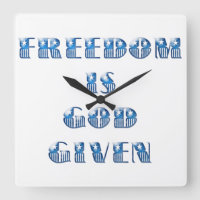 La libertad es dada por Dios, azul