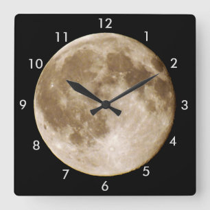 Reloj Cuadrado ¿La luna está hecha de queso?
