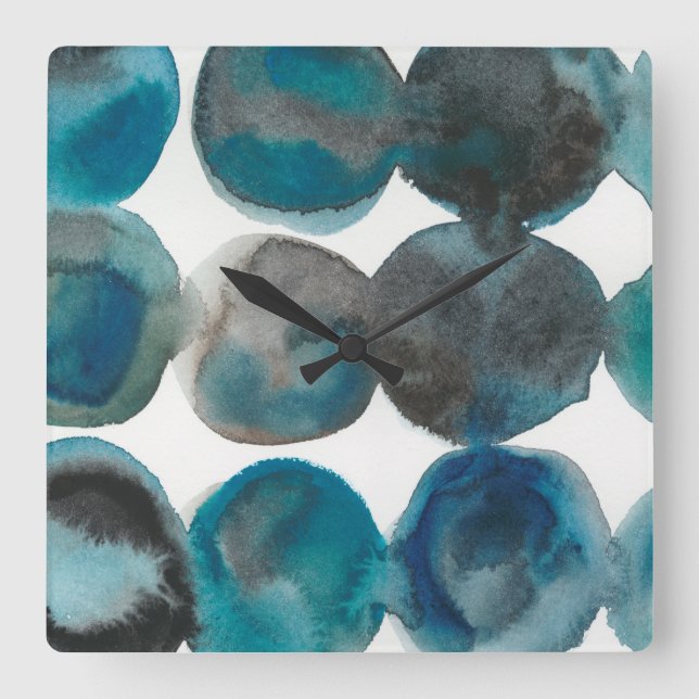 Reloj Cuadrado La Mer - círculos (Anverso)