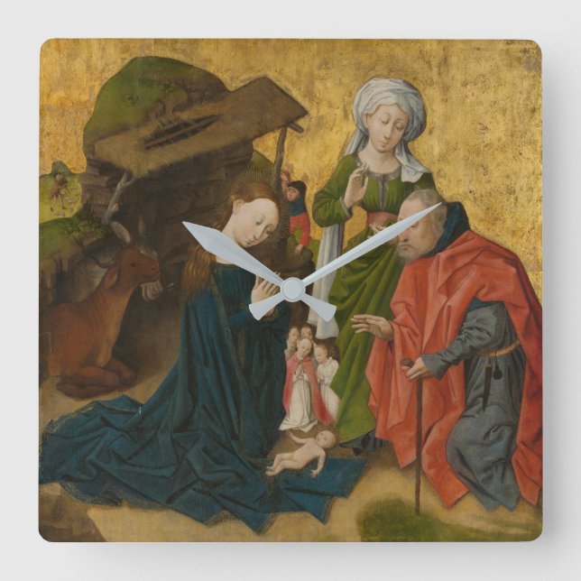 Reloj Cuadrado La natividad, circa 1460 (Anverso)