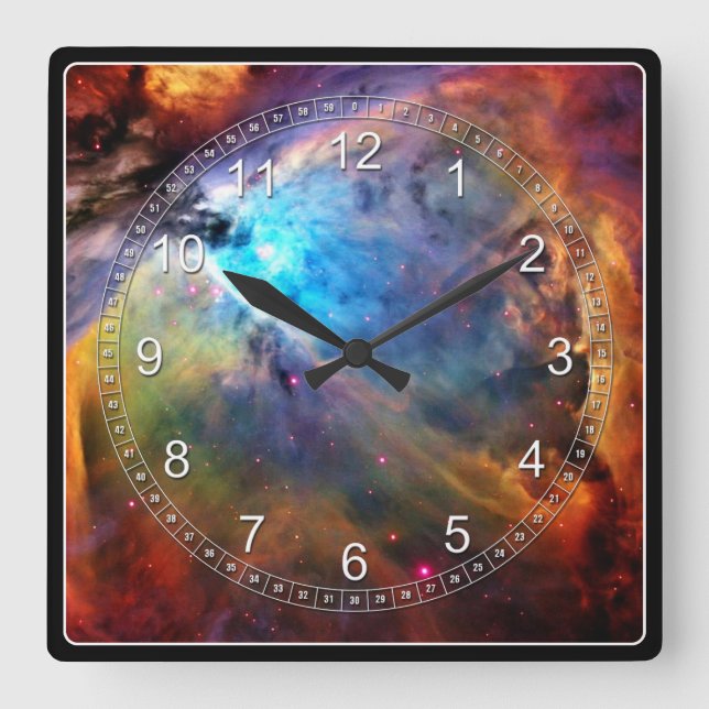 Reloj Cuadrado La nebulosa de Orión (Anverso)
