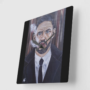 Reloj Cuadrado La pintura de El Mobster por Alfred Fox