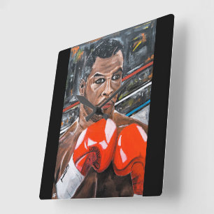 Reloj Cuadrado La pintura de The Champ por Alfred Fox