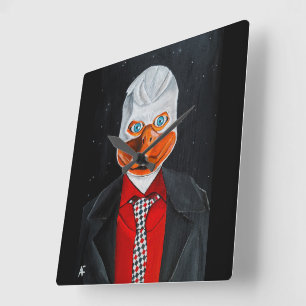Reloj Cuadrado La pintura del pato de Alfred Fox