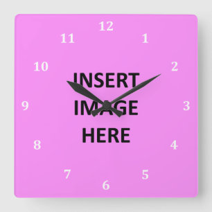 Reloj Cuadrado La plantilla de encargo blanca de los números de