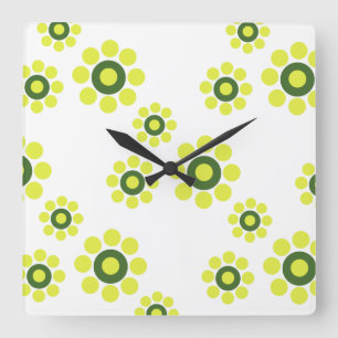 Reloj Cuadrado La primavera del estilo del vintage florece el