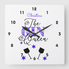 Reloj Cuadrado La reina blanca grande