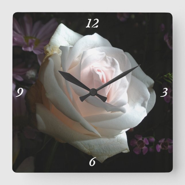 Reloj Cuadrado La Rosa Blanca - (Anverso)